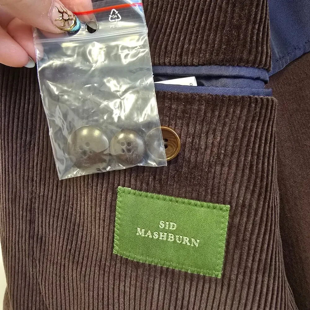 Sid Mashburn Kincaid No. 1 Brown Corduroy Sport Coat Jacket US 44R EU 54R NWOT - Picture 11 of 11